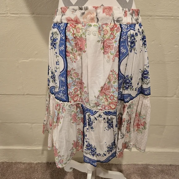 Sister Mary Women's Chiquita Skirt Patchwork Design 100% Cotton Size Small. - Picture 3 of 10